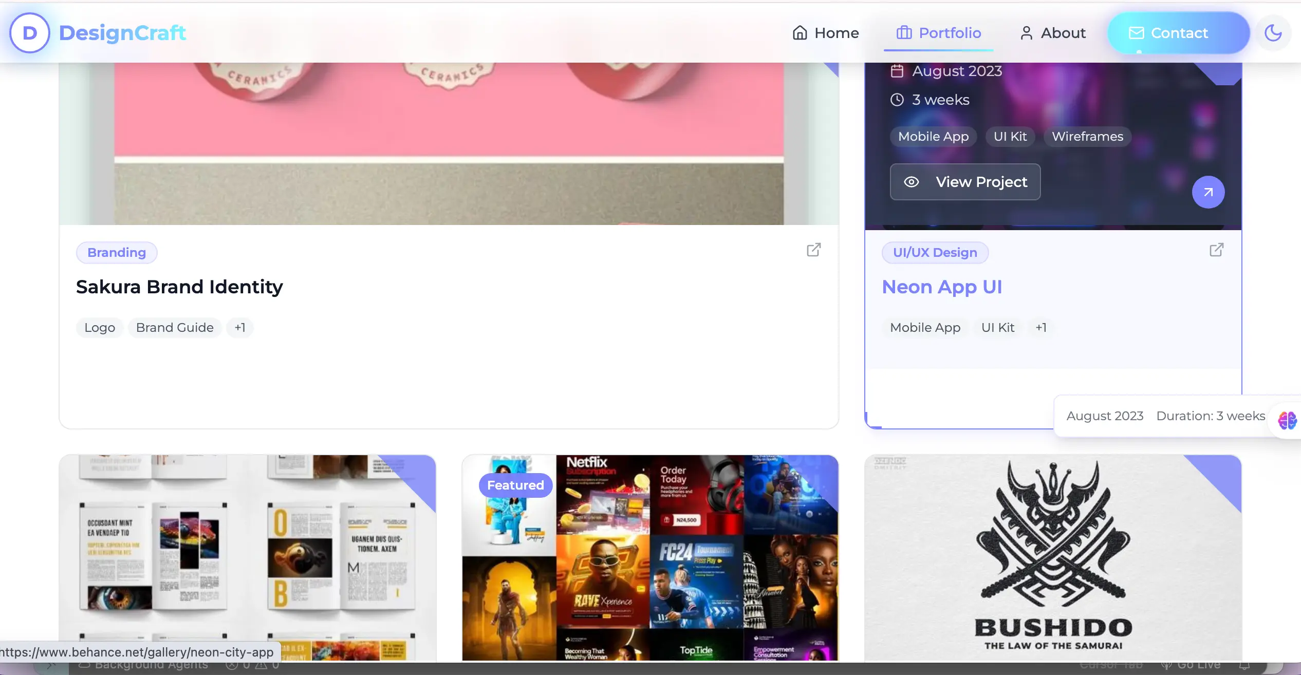 ✨  Modern Multi-Page Portfolio 🌗🚀 - View 2